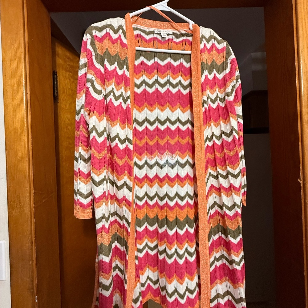 Cato Multicolor Chevron Cardigan